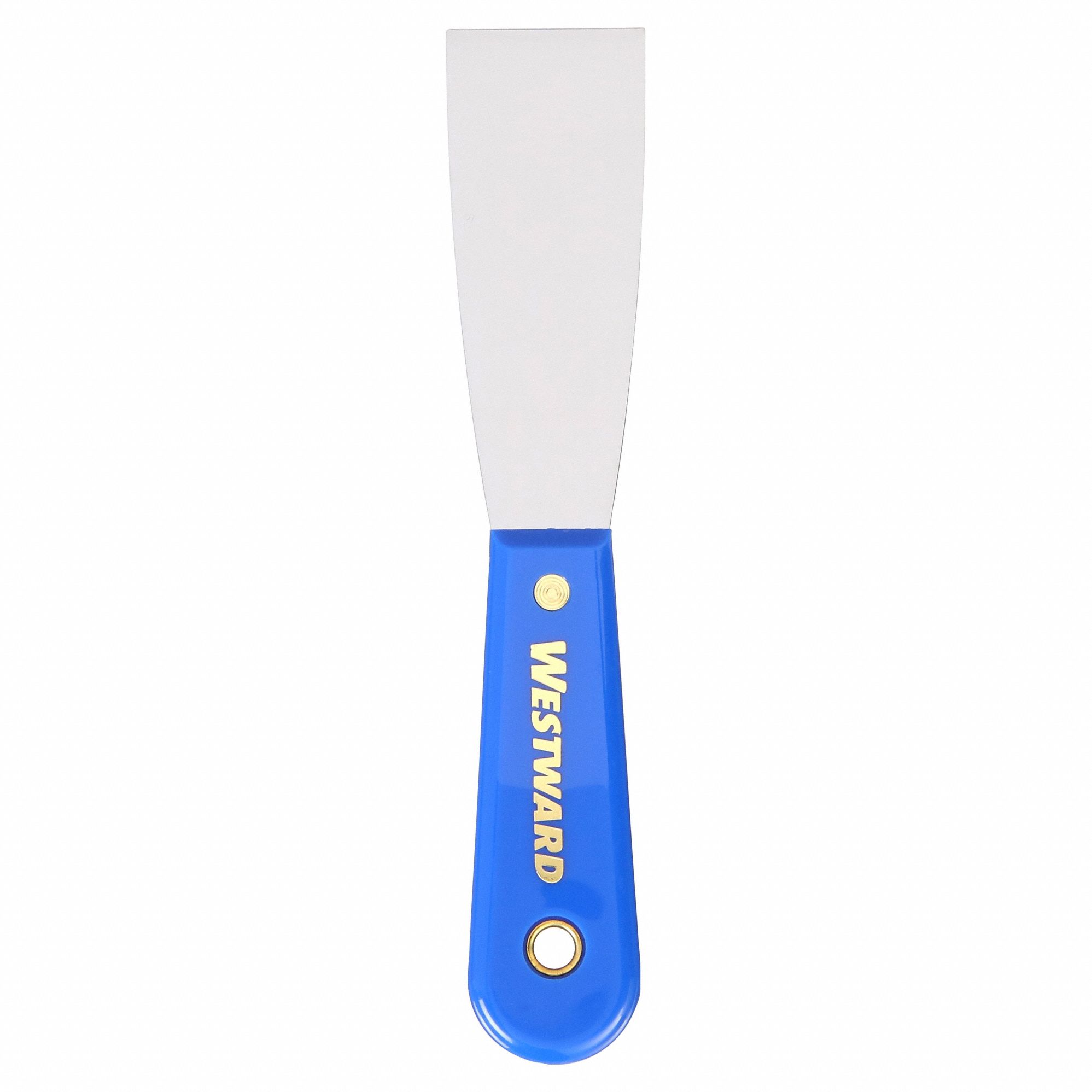 PUTTY KNIFE, CARBON STEEL BLADE, PLASTIC HANDLE, TAPERED BLADE SHAPE, 1 1/2 IN