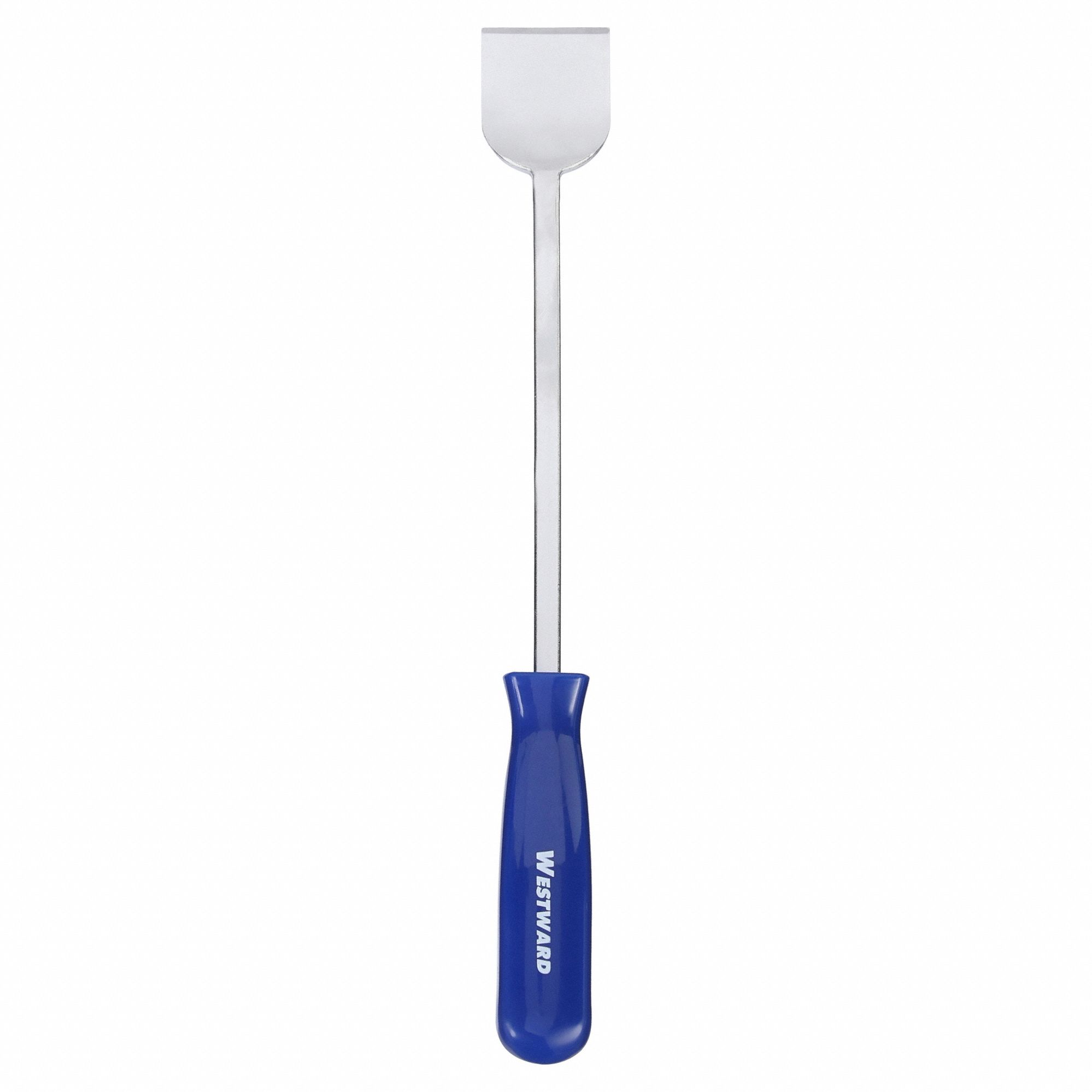 SCRAPER, CARBON STEEL BLADE, POLYPROPYLENE HANDLE, STIFF, TAPERED BLADE