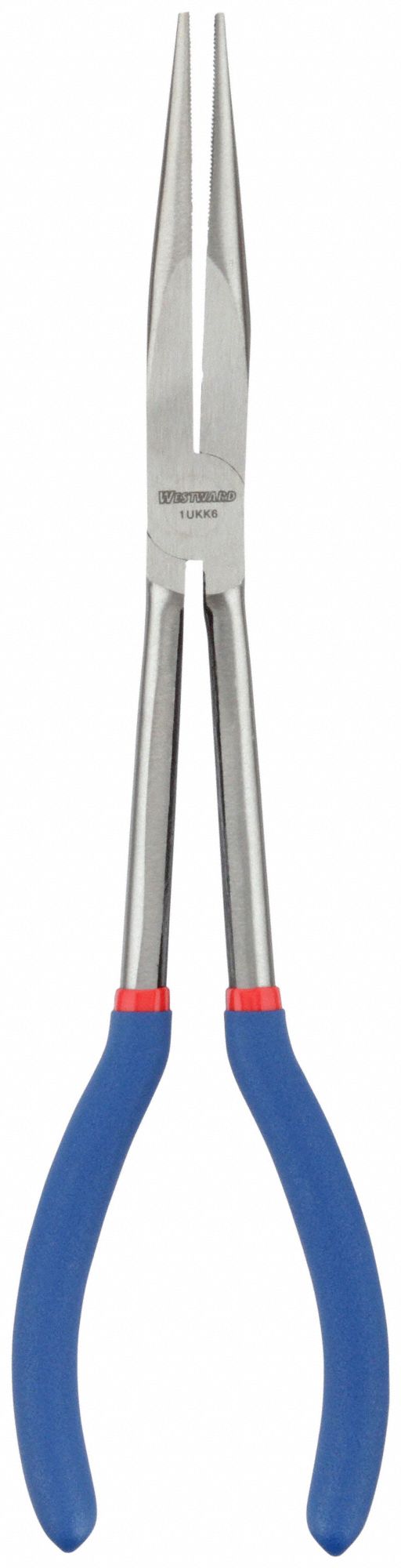 Needle Nose Plier: 2 1/8 in Max Jaw Opening, 11 1/8 in Overall Lg, 3 1/8 in  Jaw Lg, 5/32 in Tip Wd