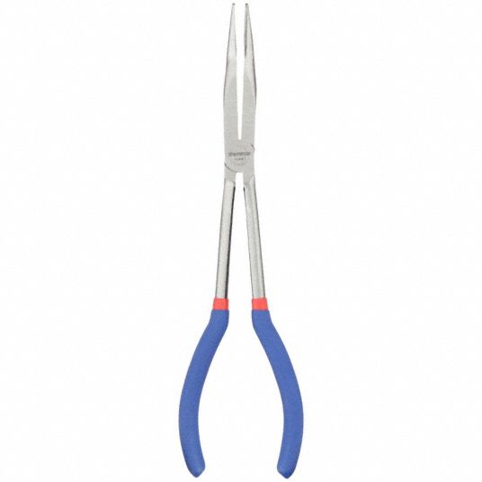 Westward 1ukk7 Bent Long Nose Plier 10-7/8 in. Serrated