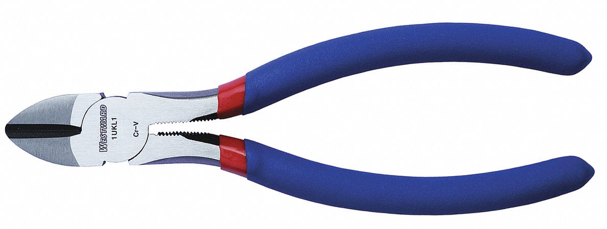 DIAGONAL CUTTING PLIER, STANDARD, STRAIGHT, NARROW, ⅞ IN JAW L, ⅜ IN JAW W, 6 IN OVERALL L
