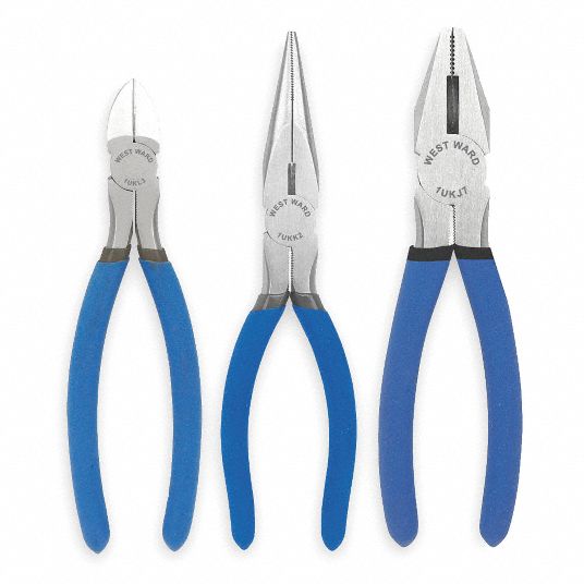 WESTWARD Plier Set, Dipped, 3 Pcs 1UKN91UKN9 Grainger