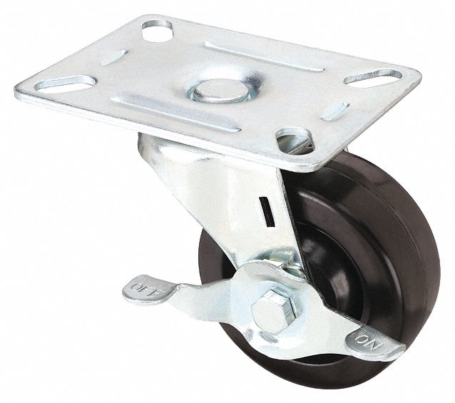 ROUL PIV PLAQ FRN,125LB,DIA3PO