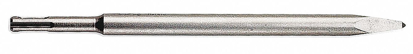 CHISEL BIT, ¼ IN HEAD W, 10 IN LENGTH, 25/64 IN SHANK DIAMETER, RIGHT HAND, SDS