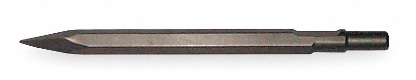 CHISEL FOR SPLINE TOOL, ¼ IN HEAD W, 12 IN LENGTH, 21/32 IN SHANK DIAMETER