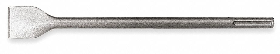 CHISEL BIT, 2 IN HEAD W, 12 IN L, 45/64 IN SHANK DIAMETER, 45/64 IN SHANK HEX