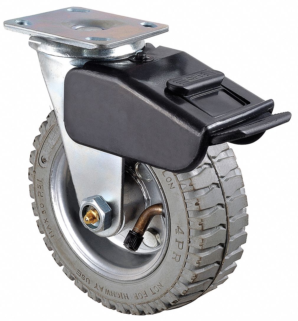 Rueda giratoria resistente, ruedas giratorias de 2 pulgadas con bloqueo  doble de seguridad, ruedas de goma pequeñas de 1.969 in con soporte en  forma
