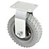 Medium-Duty Plate Casters with Pneumatic Wheels