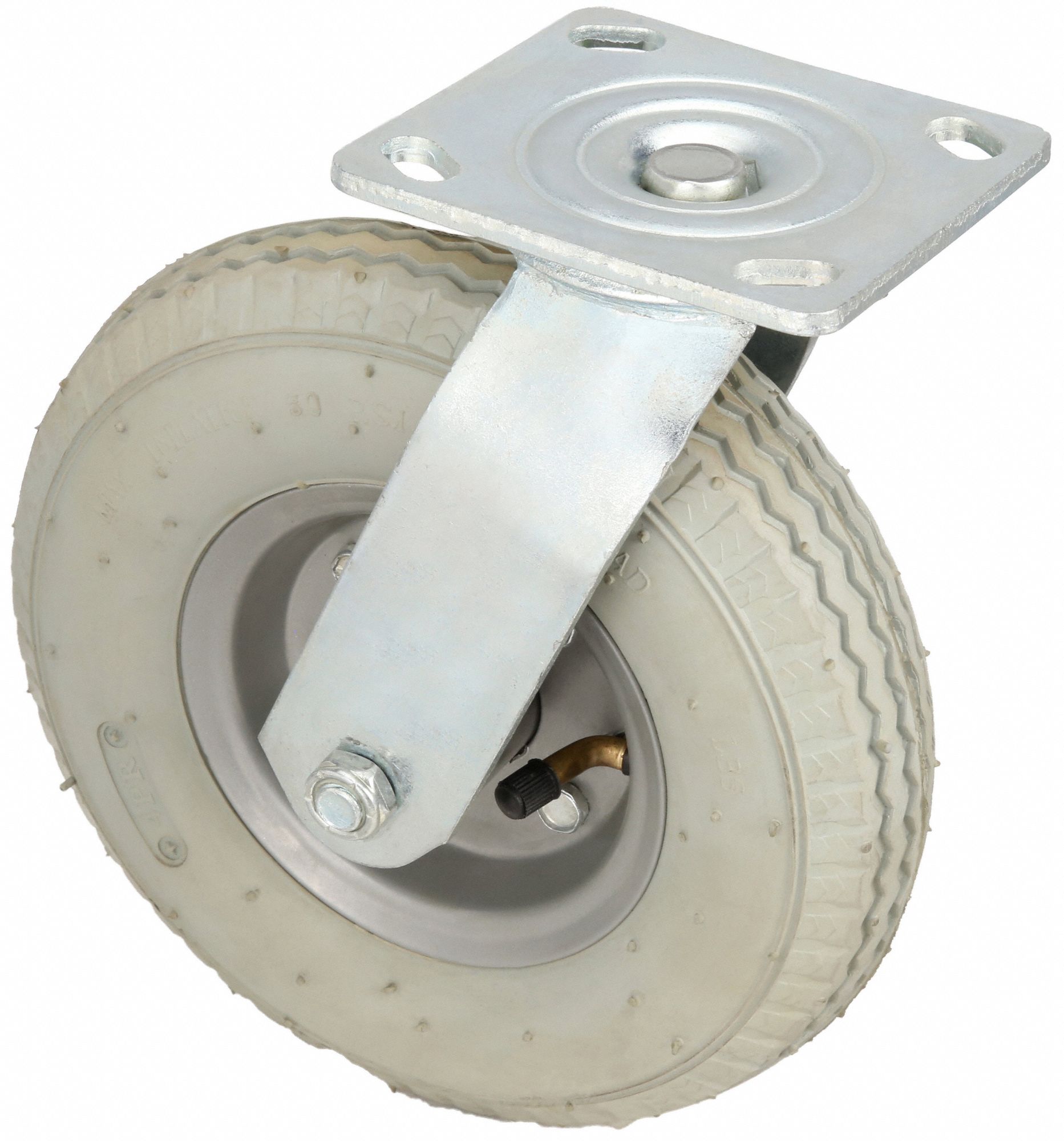 Grainger Approved Pneumatic Plate Caster Swivel 300 Lb 9 In Wheel