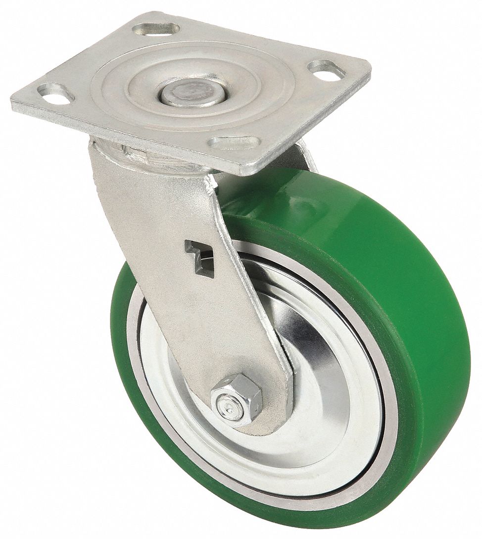 ROUL PIV AV PLAQ,1200 LB,DIA 6 PO