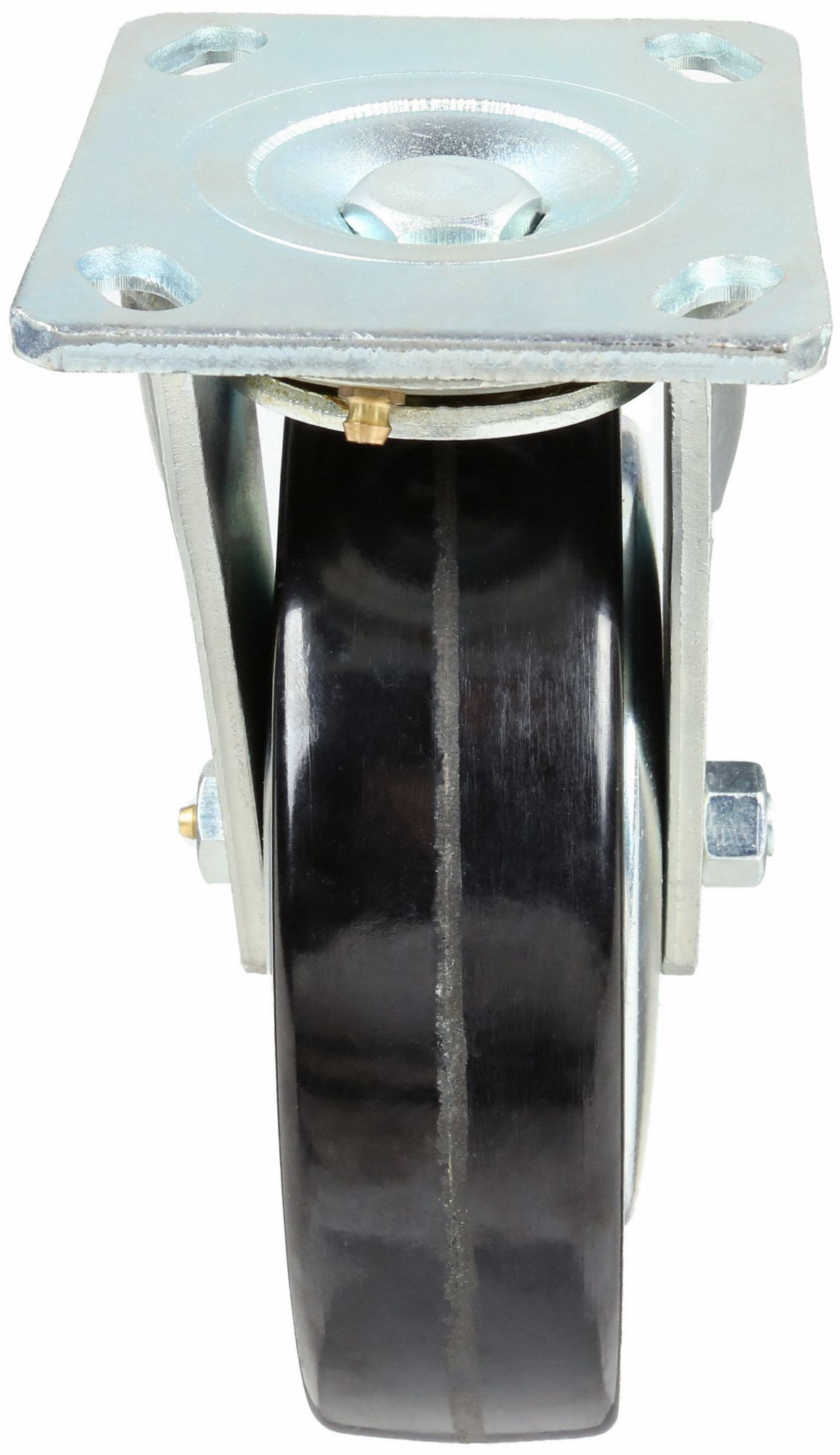 GRAINGER APPROVED Standard Plate Caster, Swivel, Phenolic, 1400 lb, 8