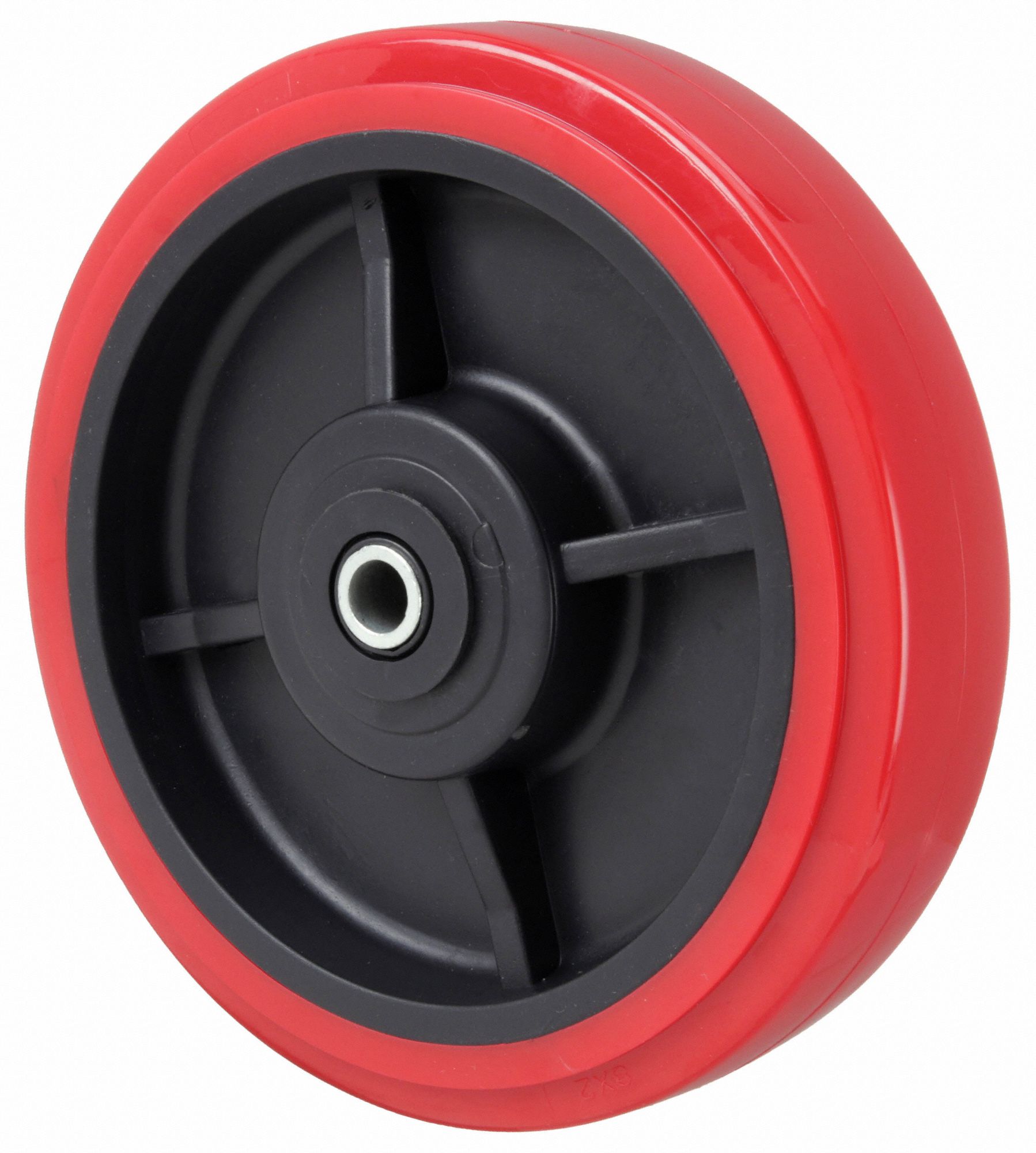 Caster Wheel: 8 in Wheel Dia., 2 in Wheel Wd, Polyurethane, 900 lb Load Rating, Std