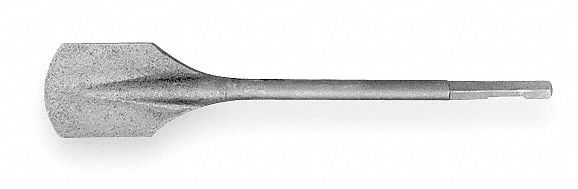 Breaker and Demolition Hammer Chisel: 5 1/2 in Head Wd, 5 1/2 in Overall Lg