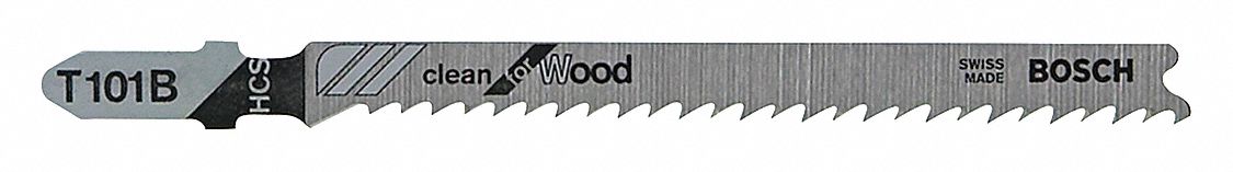 Jigsaw Blade: 10, 4 in Blade Lg, Bi-Metal, High Carbon Steel, T Shank, 1 Pieces, 5 PK
