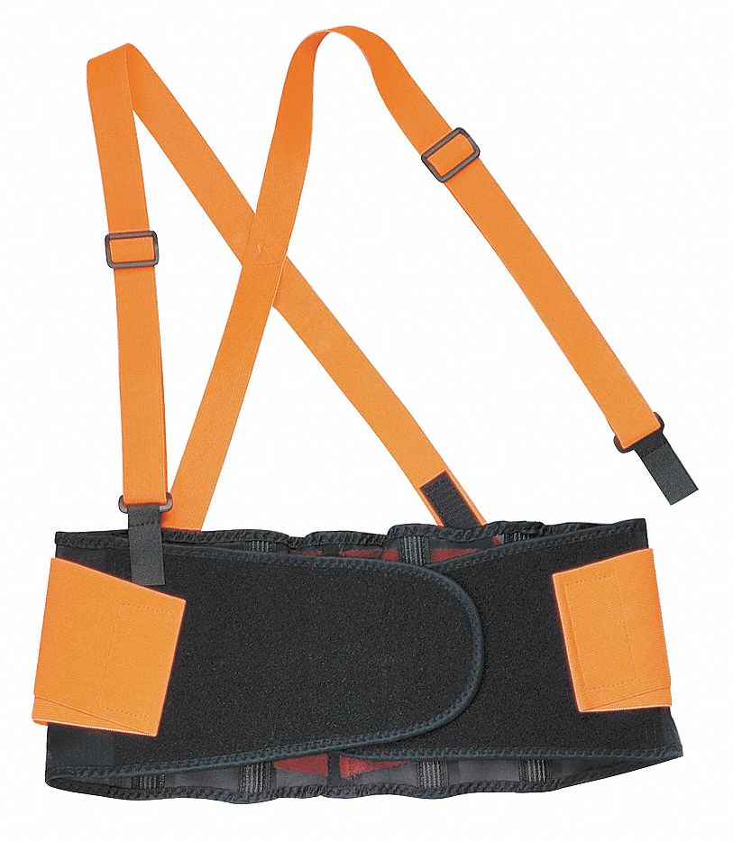 BACK SUPPORT WITH STAY,OR,POLYESTER,2XL