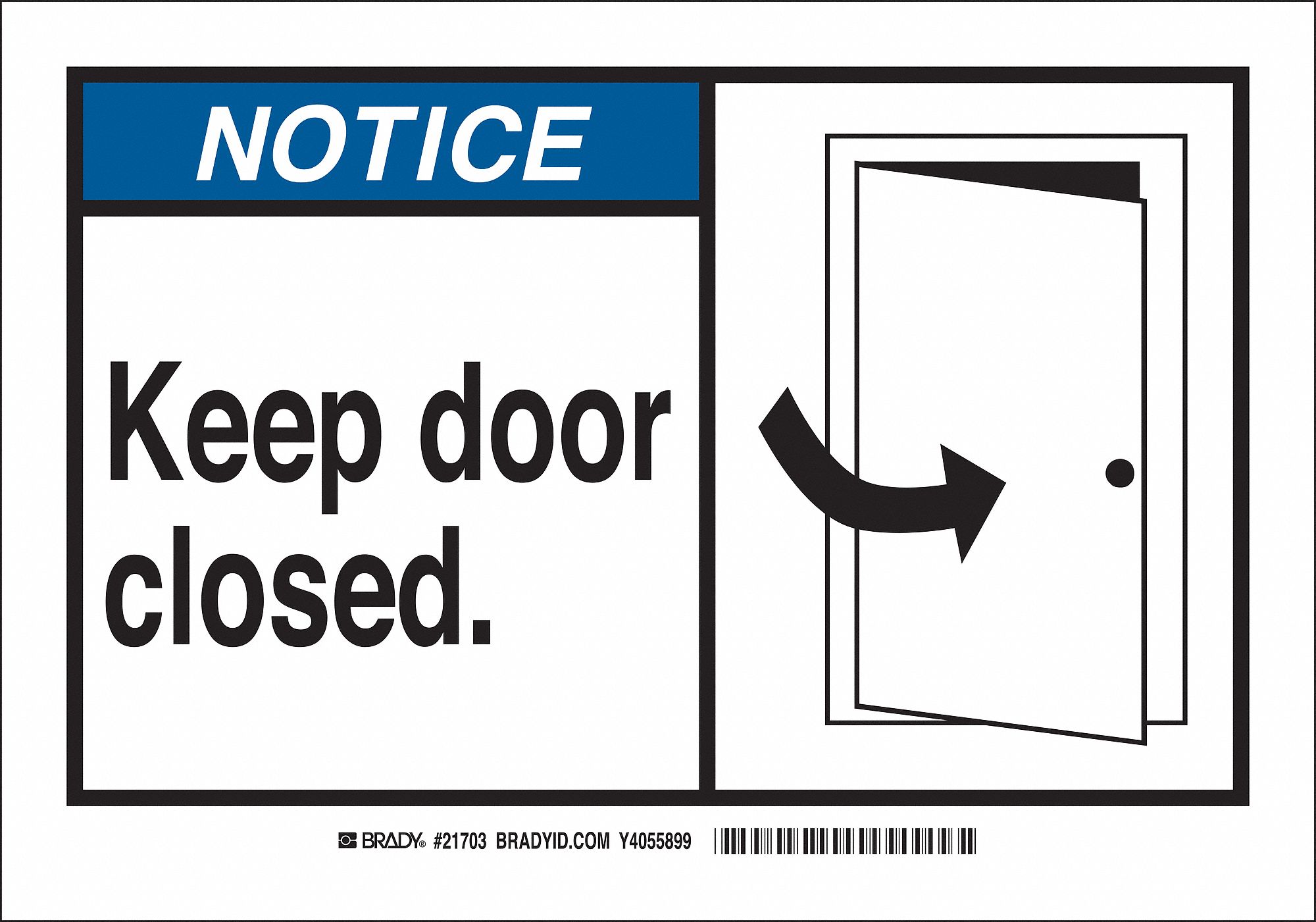 Informational Sign, 3-1/2" x 5", Polyester