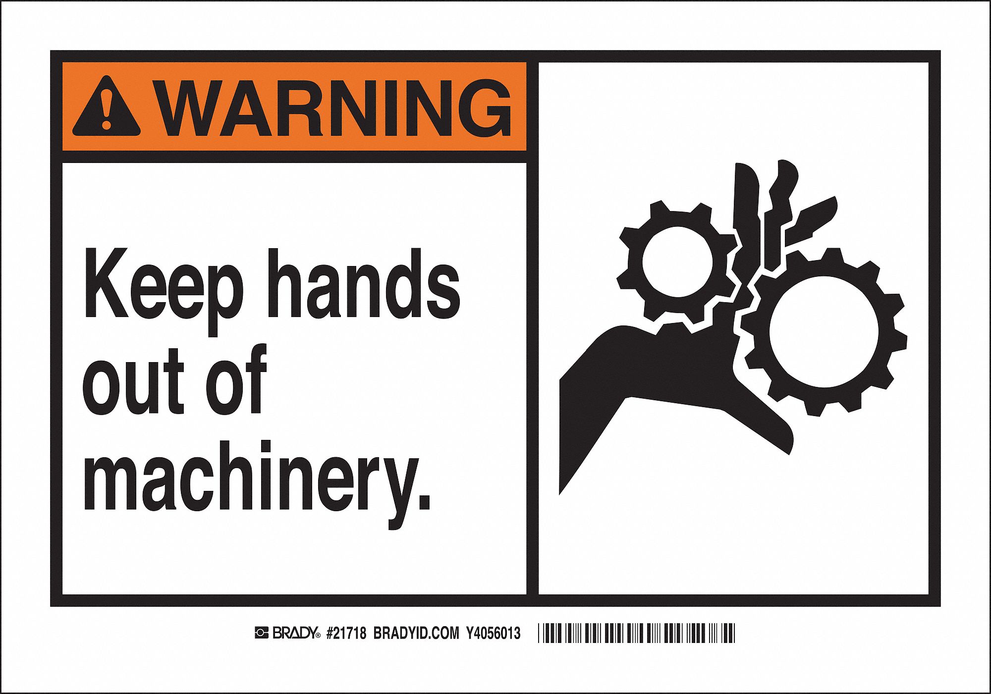 WARNING SIGN, POLYESTER, ADHESIVE MOUNT, NOT RETROREFLECTIVE, 0.01 IN THICK, RECTANGLE