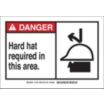 Danger: Hard Hat Required In This Area. Signs