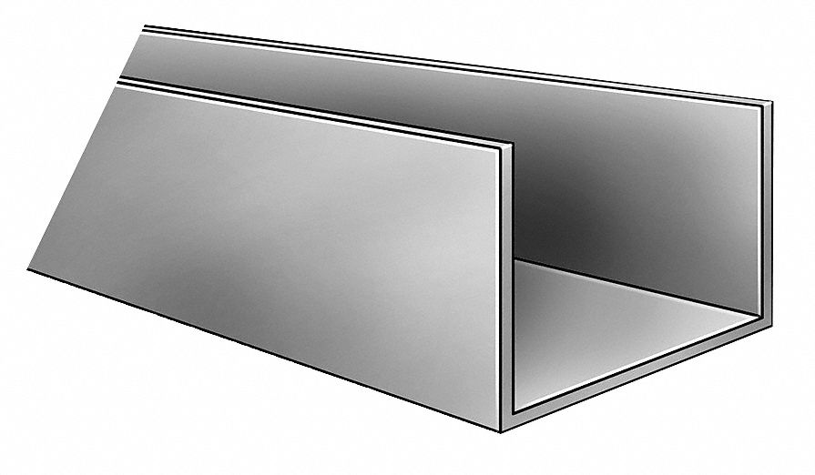 1UNJ3 - U Channel PVC 0.51 Leg 0.060 In T 5 Ft