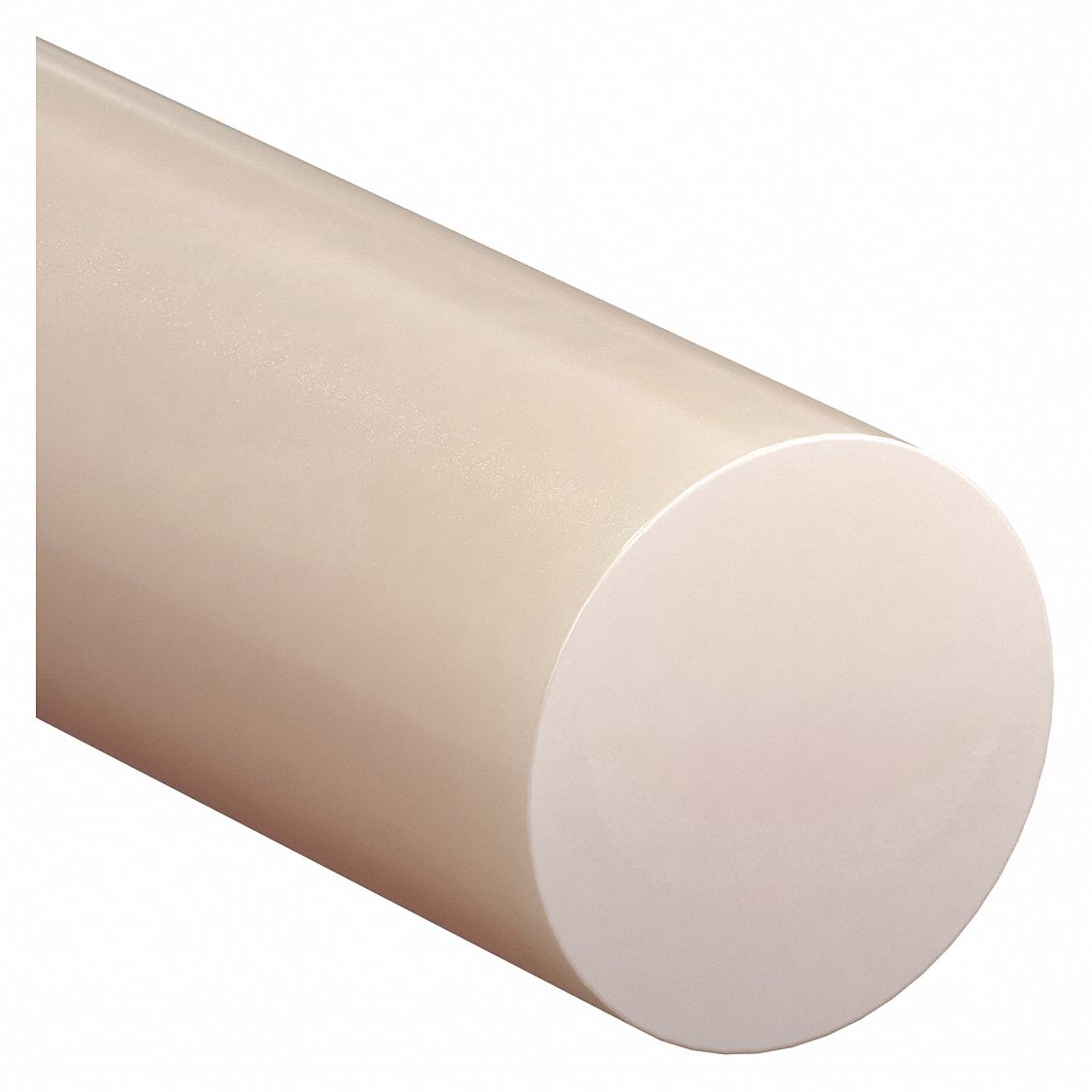 Nylon Rod: 1 1/2 in Dia, 12 in Lg, Off-White, Opaque, 12, 000 psi Tensile Strength, -40°F to 210°F