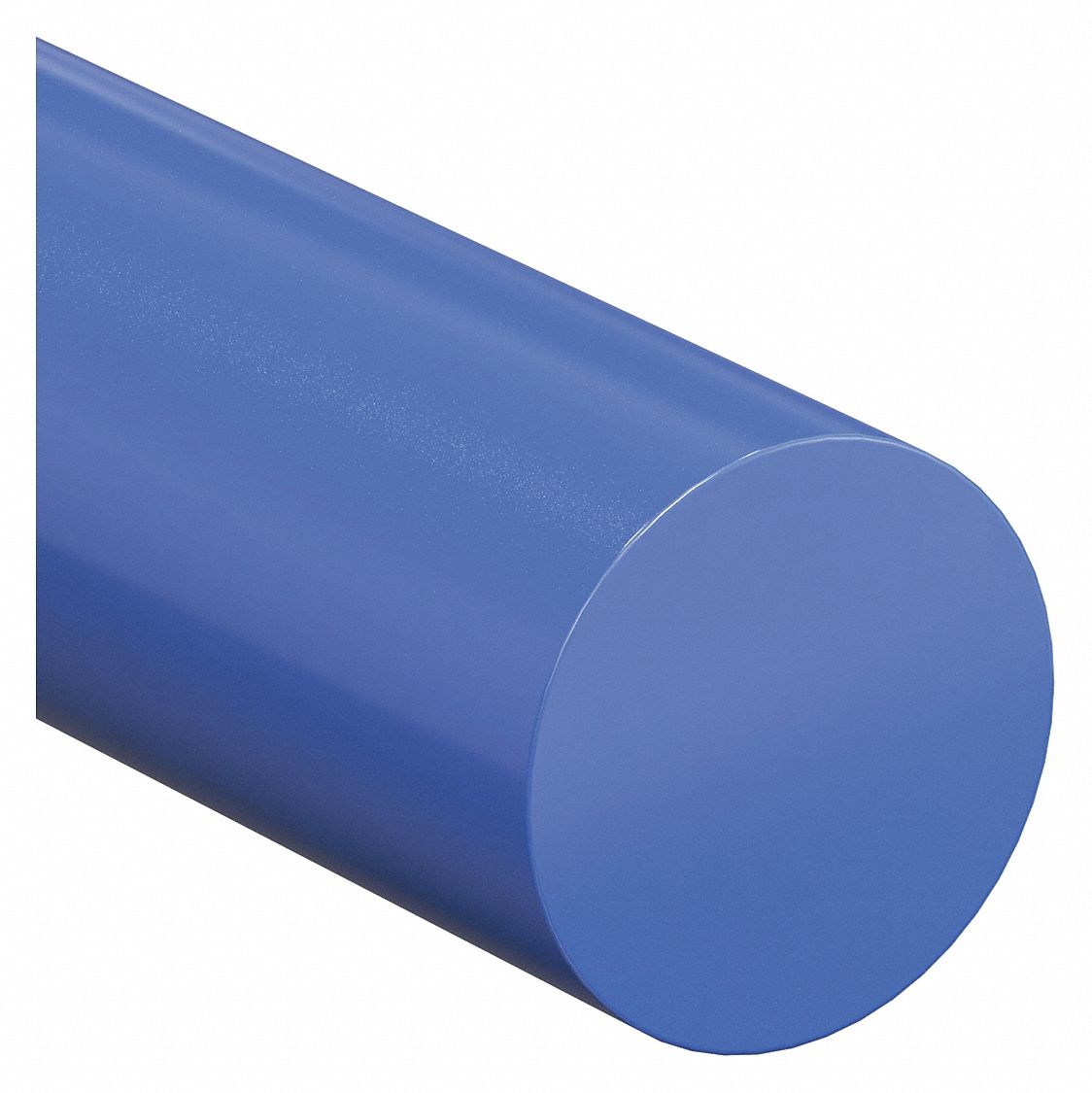 Nylon Rod: 2 1/2 in Dia, 12 in Lg, Blue, Opaque, 12, 000 psi Tensile Strength, 32°F to 260°F