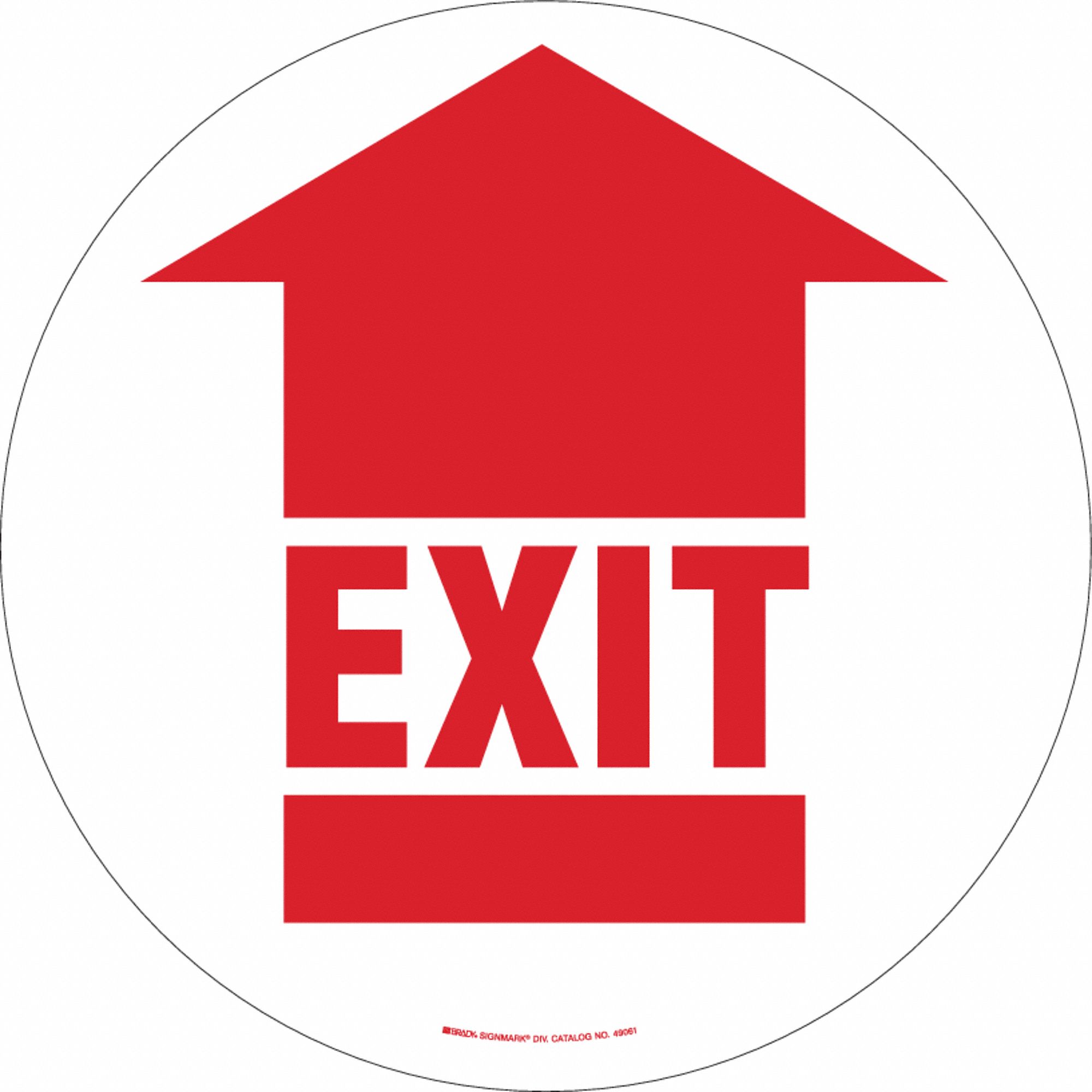 SS FLOOR DIR EXIT SIGN