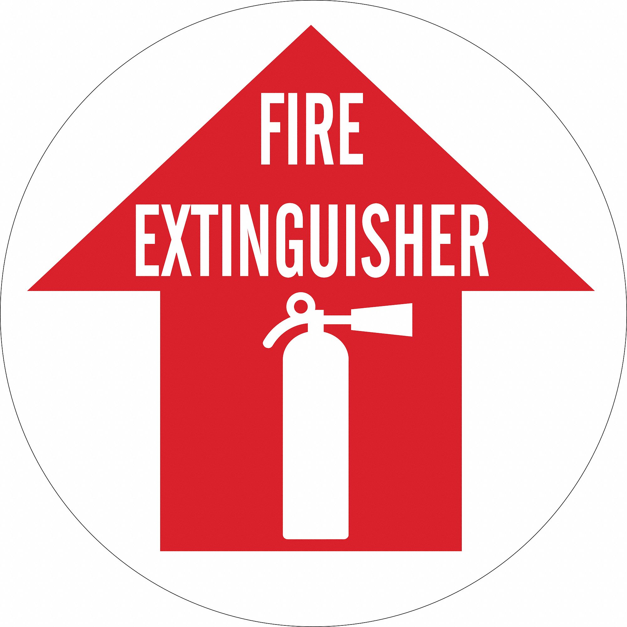 FIRE EQUIPMENT SIGN, NO HEADER, VINYL, 17 IN X 17 IN, ADHESIVE SURFACE, NOT RETROREFLECTIVE, RED