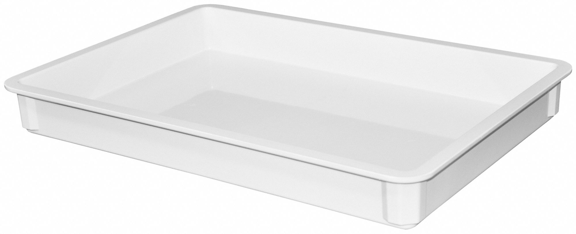 Stacking Tote: 4.7 gal, 25 3/4 in x 17 3/4 in x 3 in, -60°F to 250°F, Gray, Solid