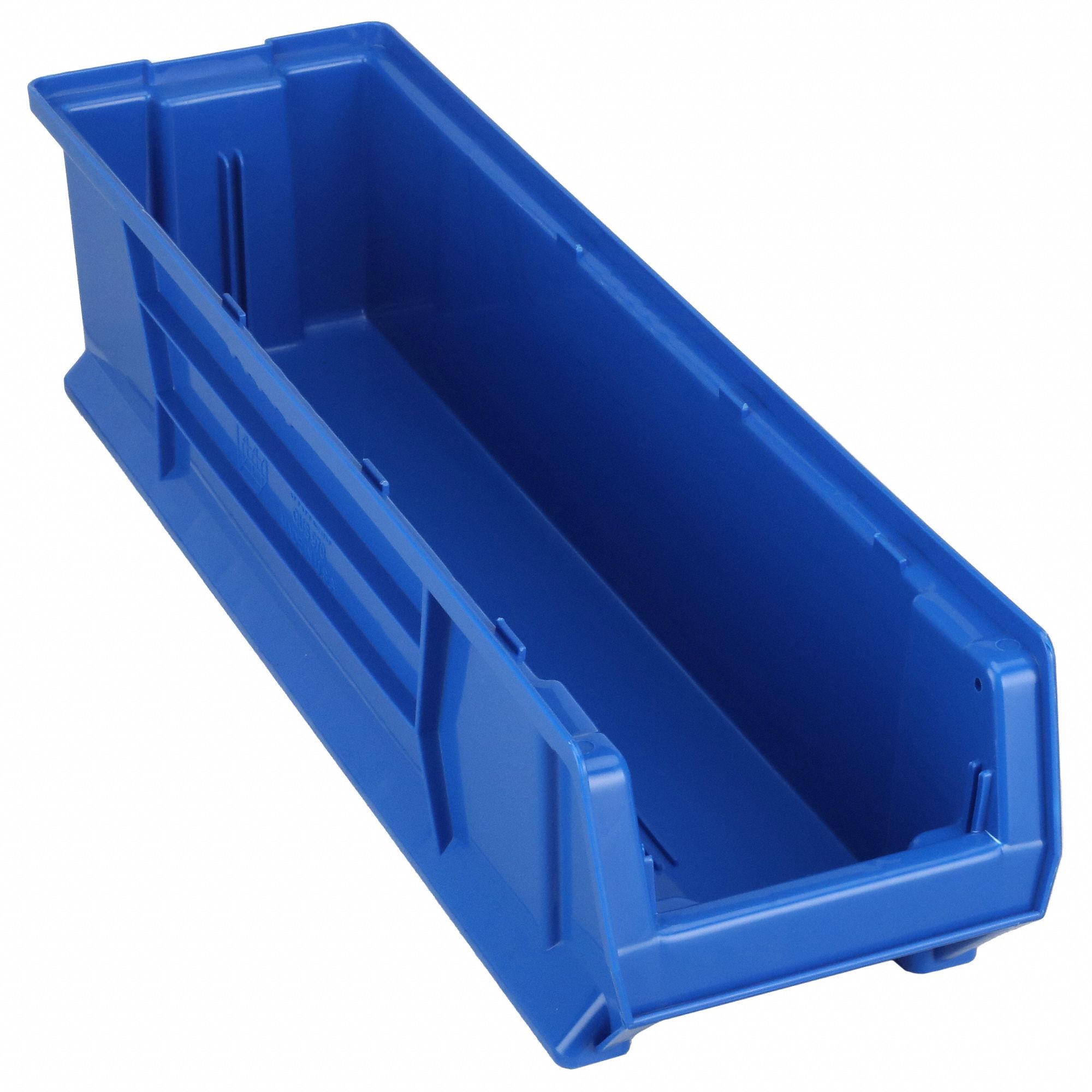 Bin: 29 7/8 in Overall Lg, 8 1/4 in x 7 in, Blue, Stacking Capable