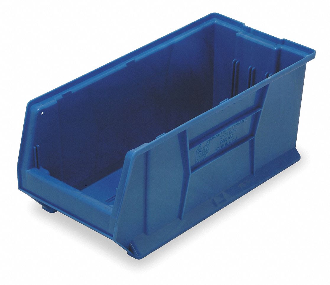 Quantum Storage Systems Bin: 29 7 8 In Overall Lg, 11 In X 10 In, Blue 