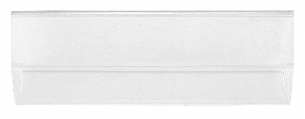 Bin Window: 14 in x 6 in, For 14 in Bin Wd, Clear, Plastic