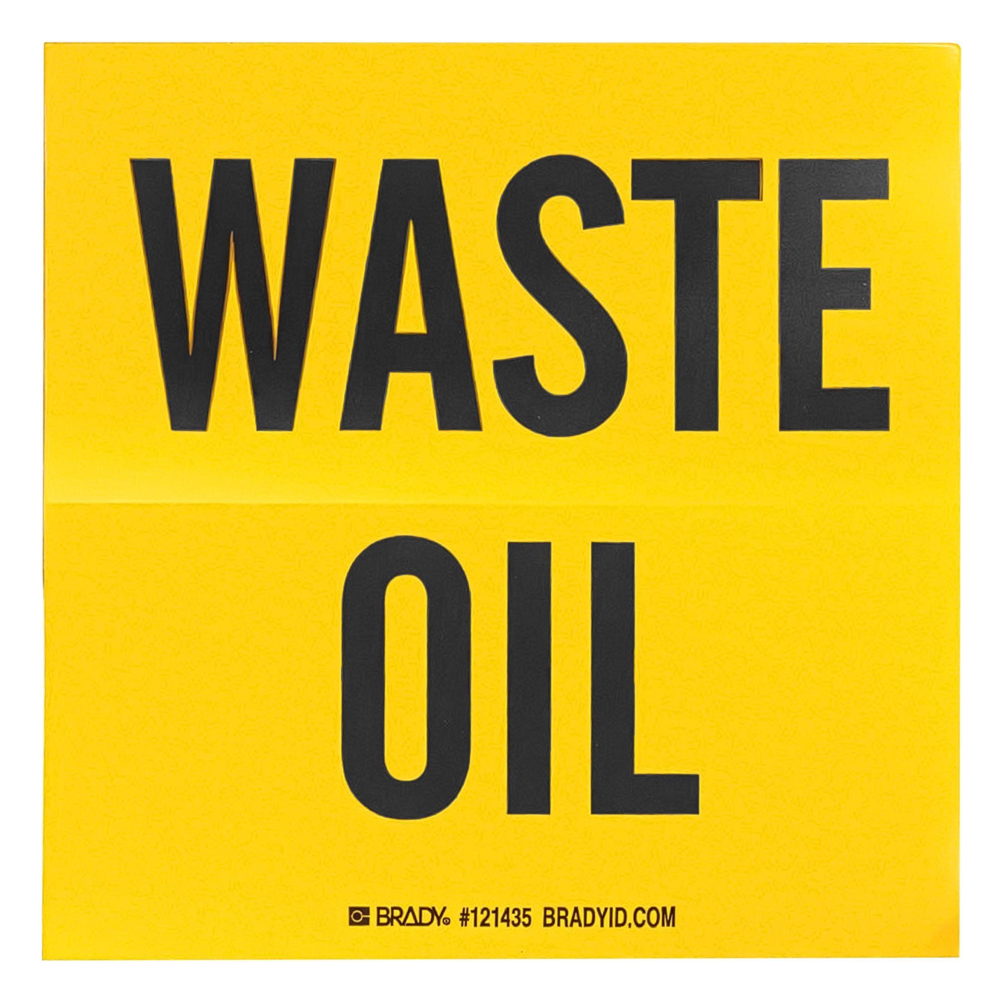 DOT Handling Label: Waste Oil, 6 in x 6 in, 6 in Label Wd, 6 in Label Ht, Vinyl, Label, 100 PK
