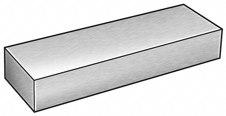 Rectangular Blank Stock, SS, 6ft Overall L