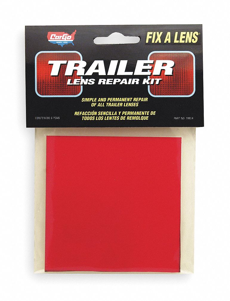 Lens Repair Kit,Square,Red Grainger
