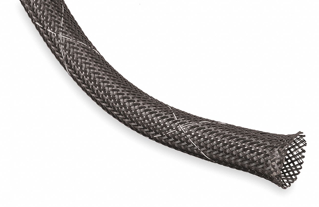 Techflex Expandable Braided Sleeving I D 0 75 In Length 50 Ft Black 1uxz2 Frn0 75tb50 Grainger