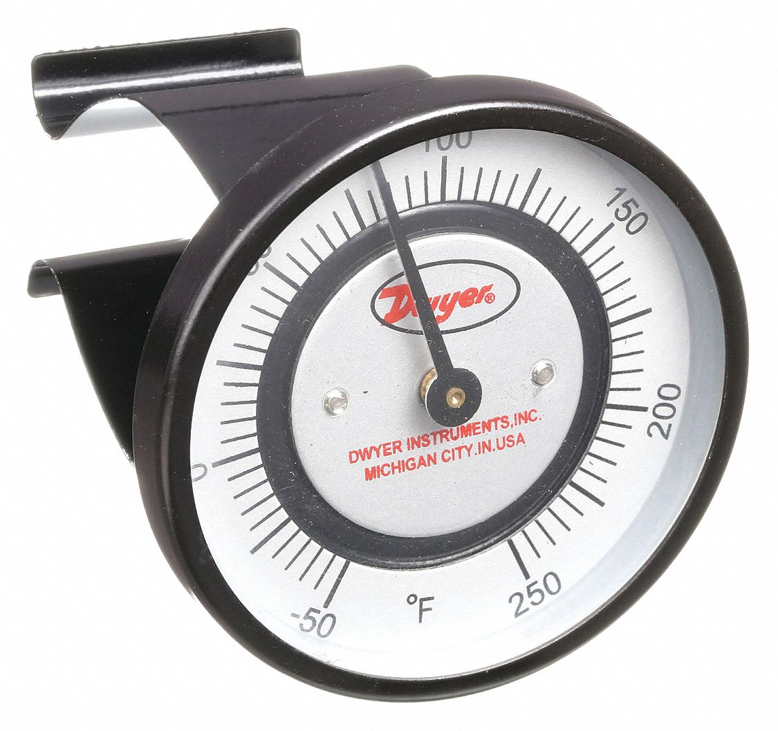 Bimetal Thermomet Temperature Gauge Clip-on Pipe With Spring Thermometer