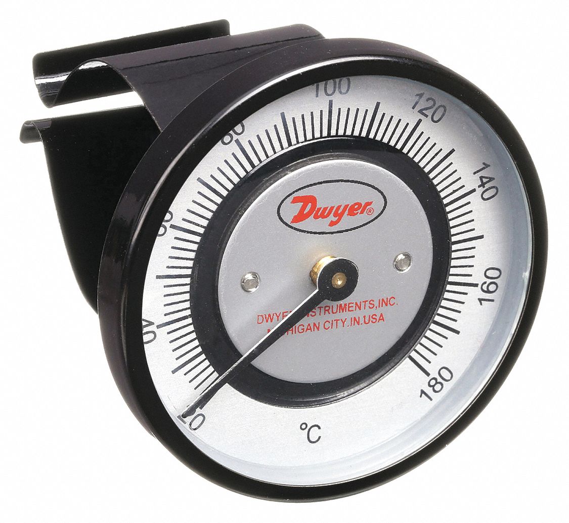 Bimetal Thermomet Temperature Gauge Clip-on Pipe With Spring Thermometer