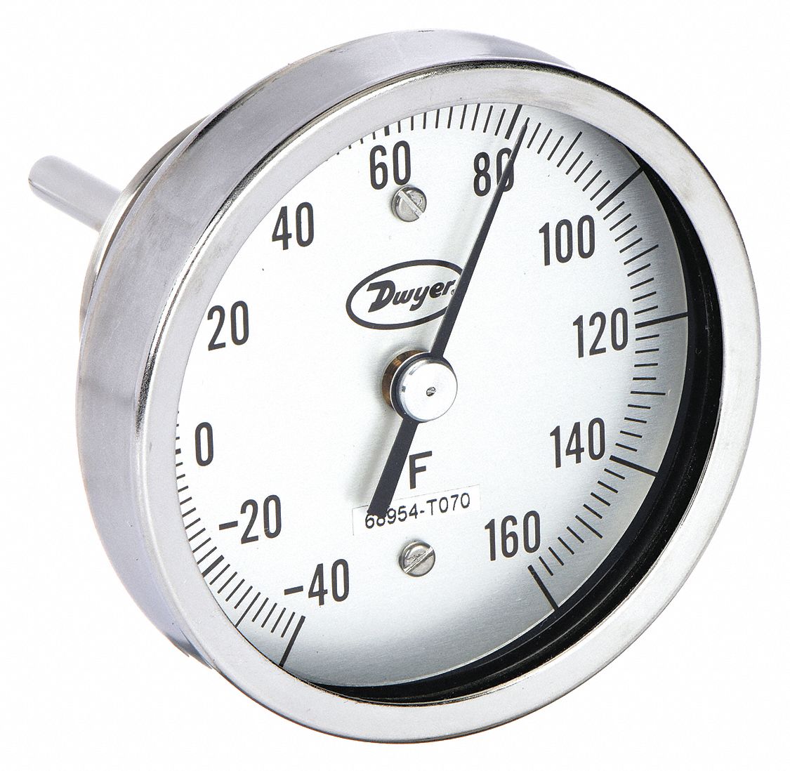 BIMETAL THERMOM,3 IN DIAL,-40 - 160DEGF