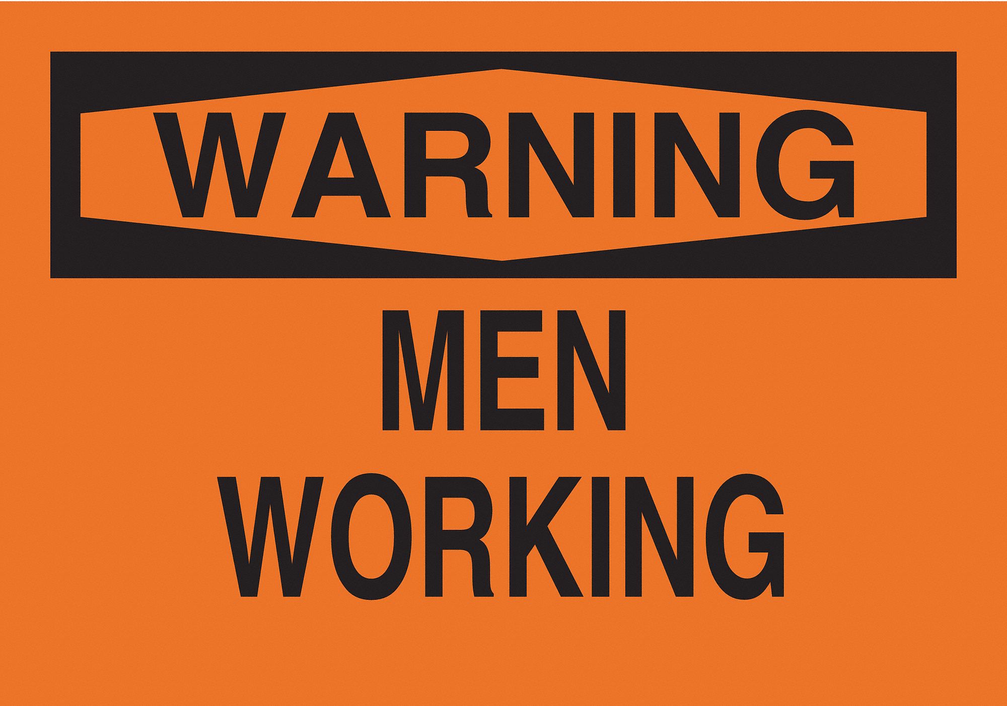 WARNING SIGN, MOUNTING HOLES, NOT RETROREFLECTIVE, 0.035 IN THICK