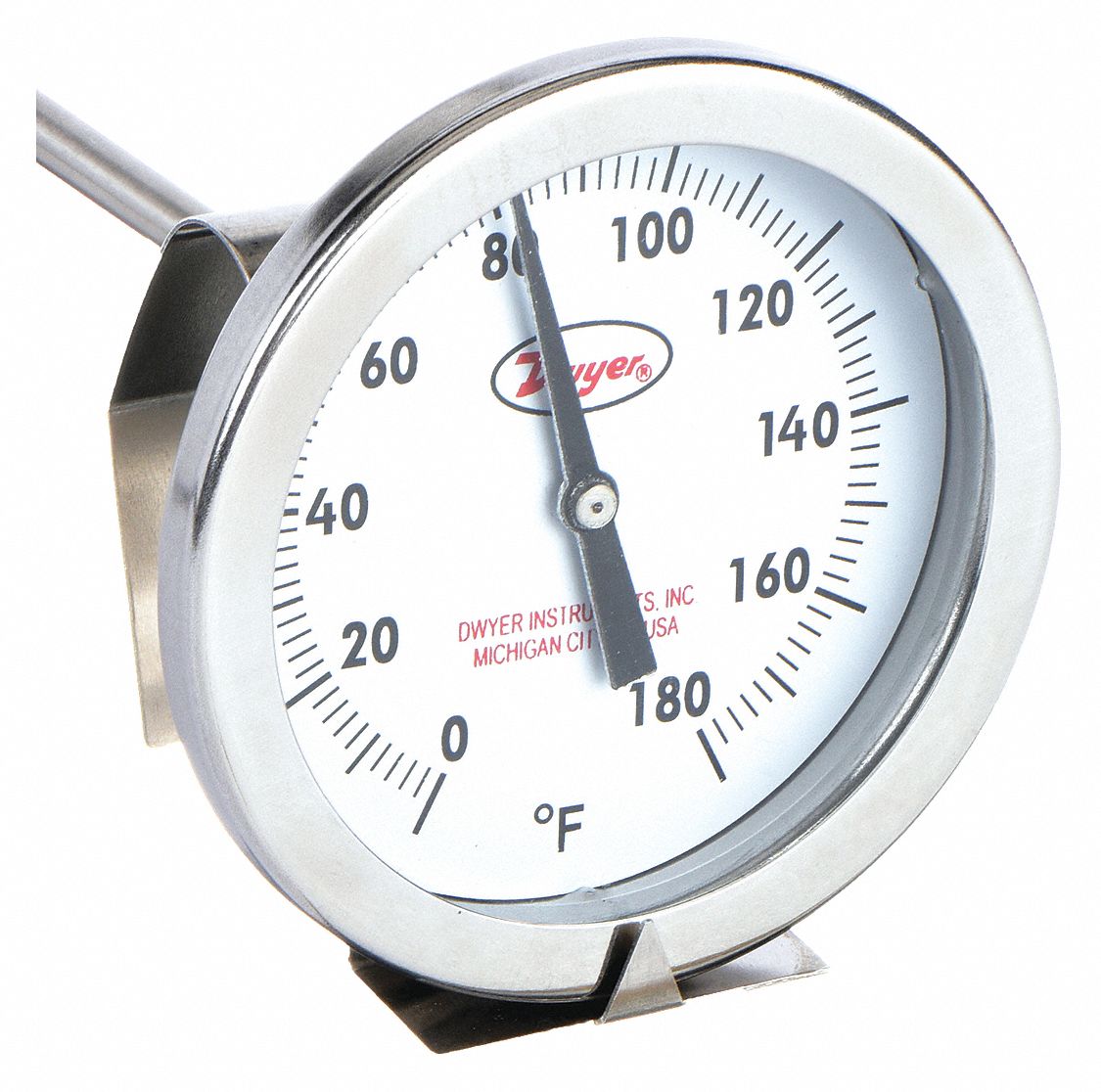 2.5 in. Stem Dial Thermometer - Stainless Steel —