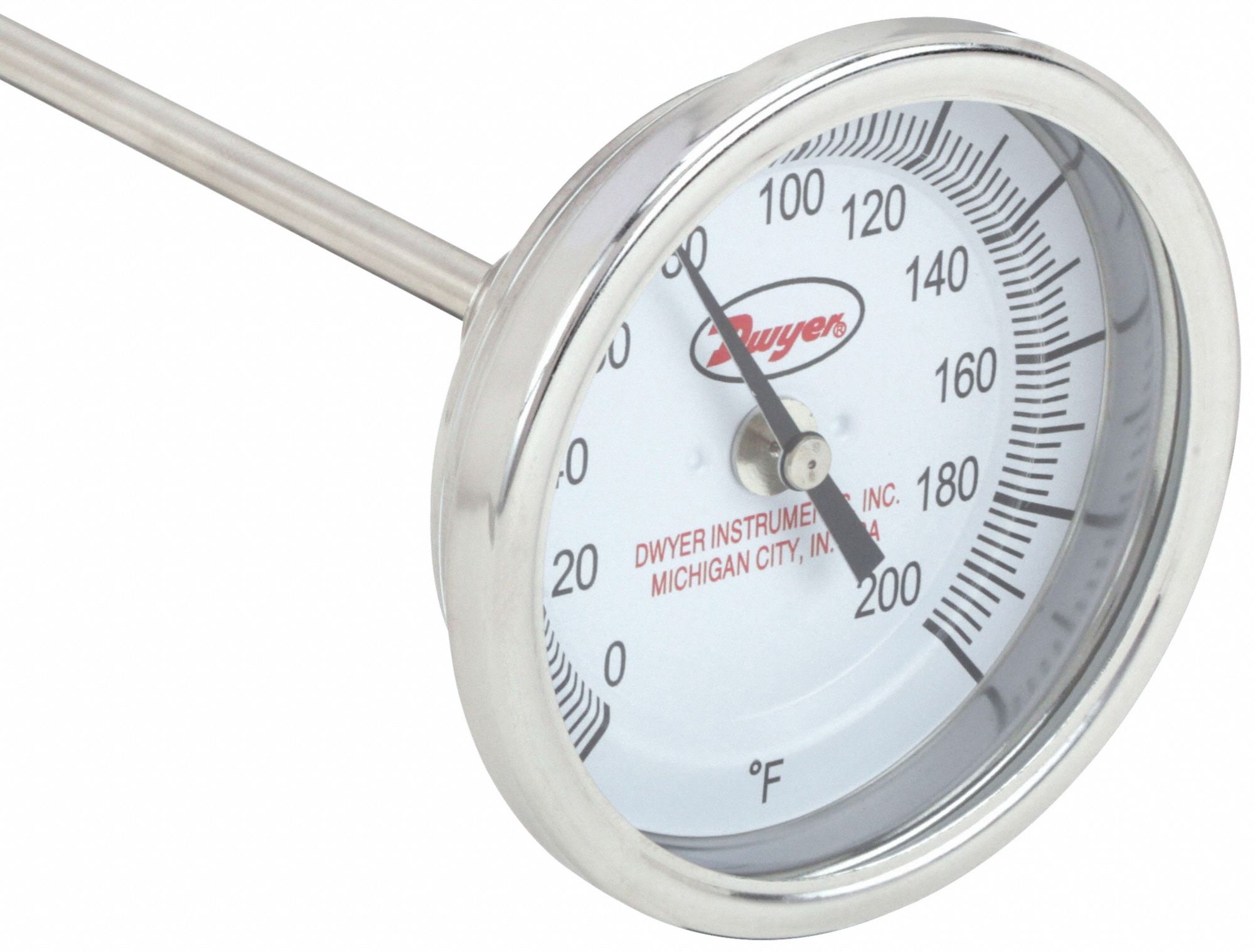Long-Reach Thread-Mounted Dial Thermometers