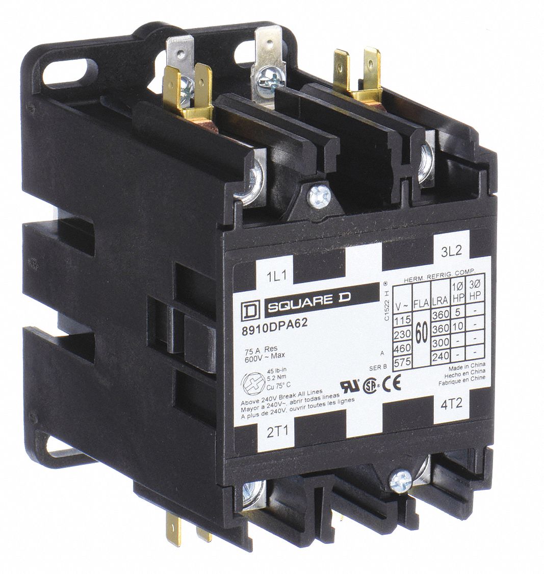 2 Pole 60 Amp Lighting Contactor Shelly Lighting