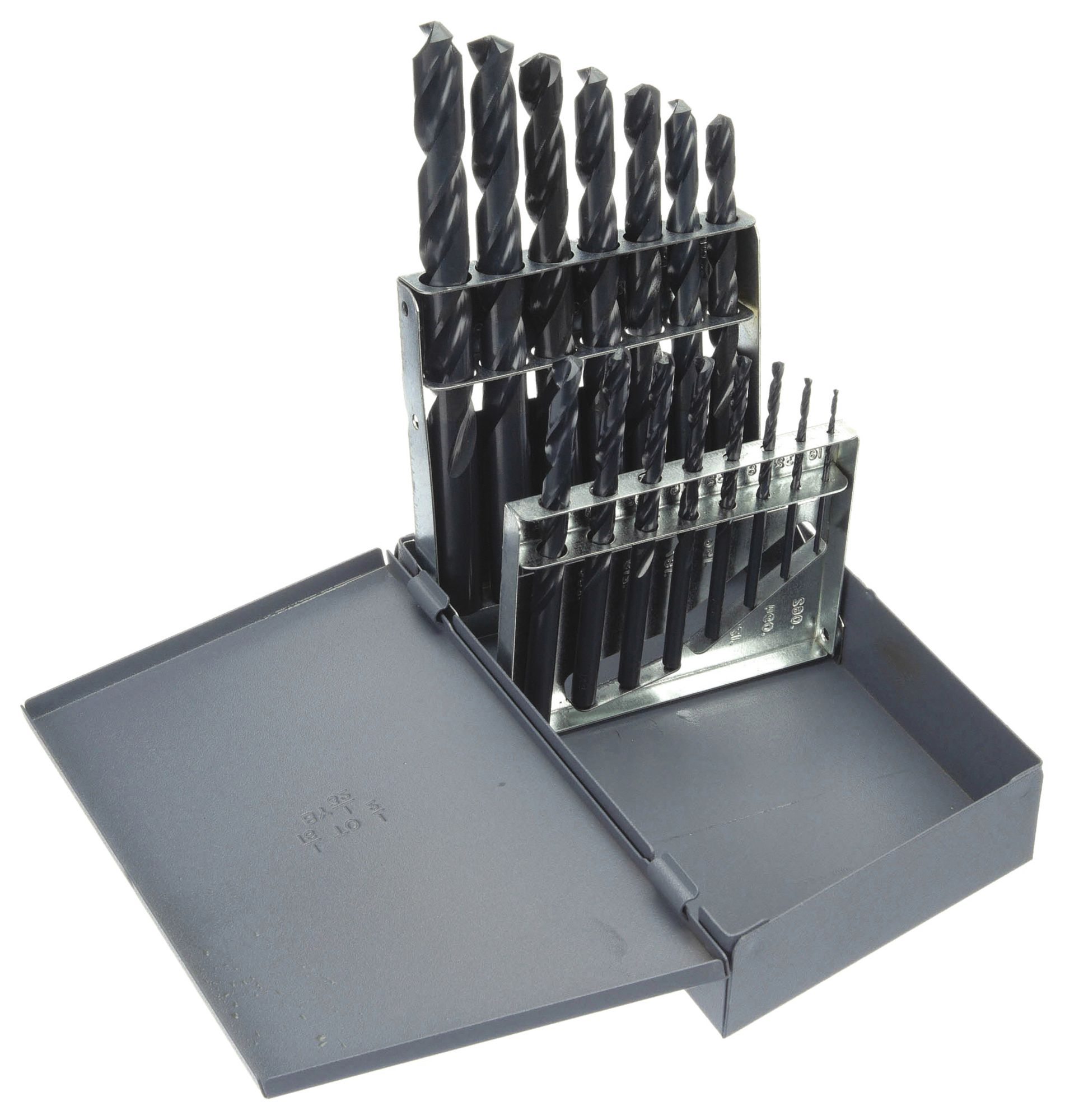 JOBBER LENGTH DRILL BIT SET, 1/16 IN SMALLEST DRILL BIT, ½ IN LARGEST DRILL BIT SIZE