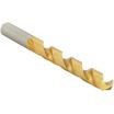 Fractional-Inch TiN-Coated Spiral-Flute Non-Coolant-Through High-Speed Steel Jobber-Length Drill Bits with Straight Shank
