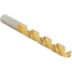 Fractional-Inch TiN-Coated Spiral-Flute Non-Coolant-Through High-Speed Steel Jobber-Length Drill Bits with Straight Shank