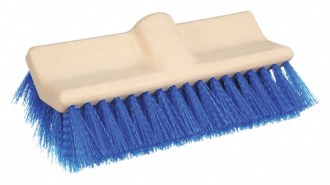 SCRUB BRUSH,10 IN L,BLUE