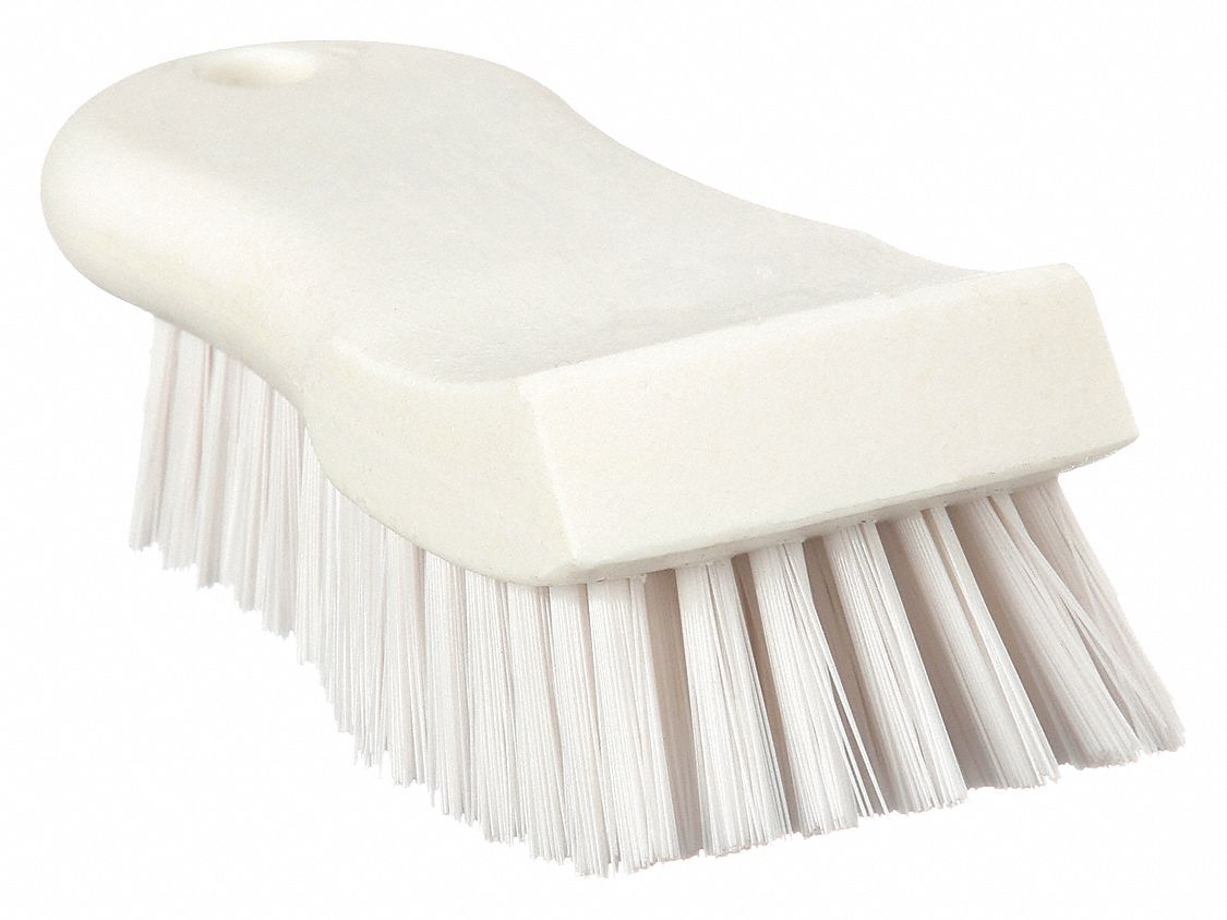 CURVED BLOCK PLASTIC BRUSH WHITE