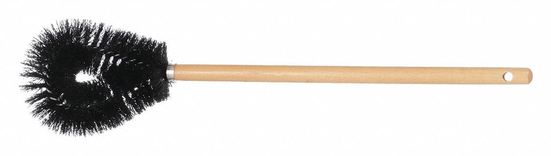 TOILET BRUSH,20 1/2 IN L,BLACK