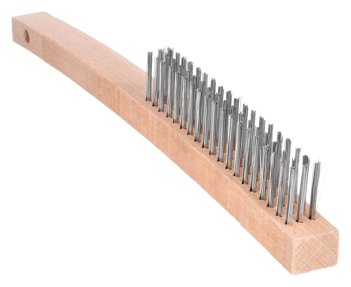 CURVED SCRTCH BRUSH,ROWS 3 X 19,SS