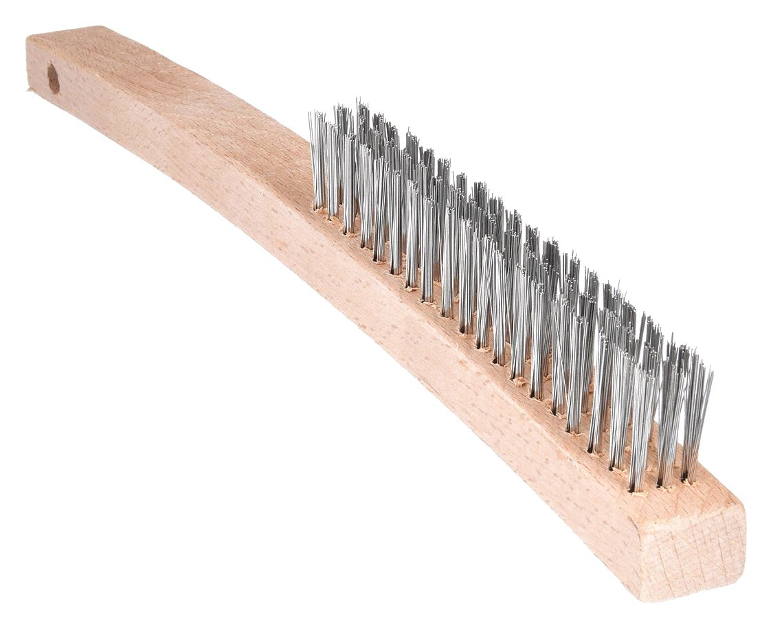CURVED SCRTCH BRUSH,ROWS 3 X 19,SS